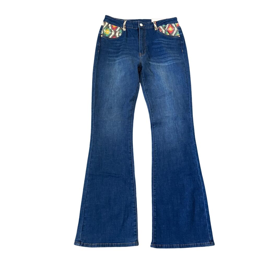 Ranch Dress’N By Fallon Taylor Boot Cut Jeans Southwest Denim Womens 2XL 20-22